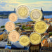 Latvia, 1 Cent to 2 Euro, 2014, FDC