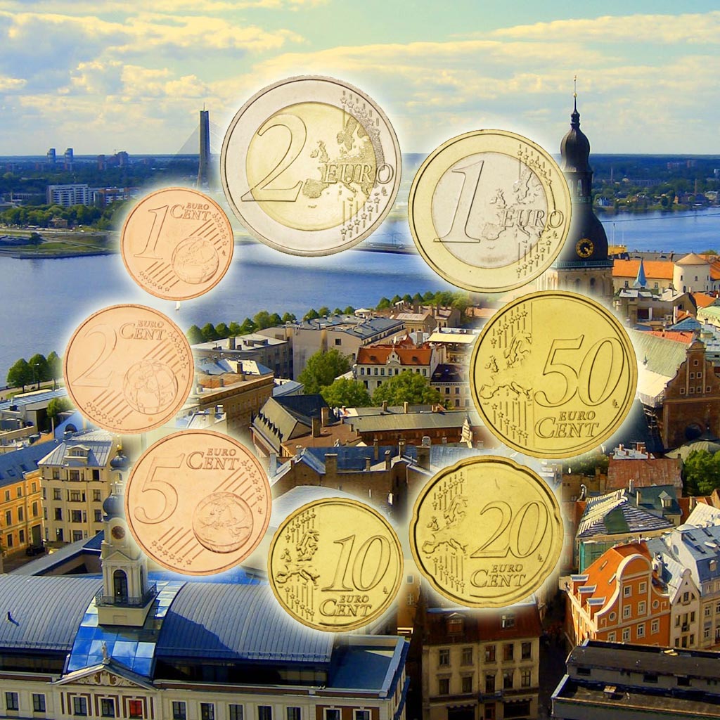 Latvia, 1 Cent to 2 Euro, 2014, MS(65-70)
