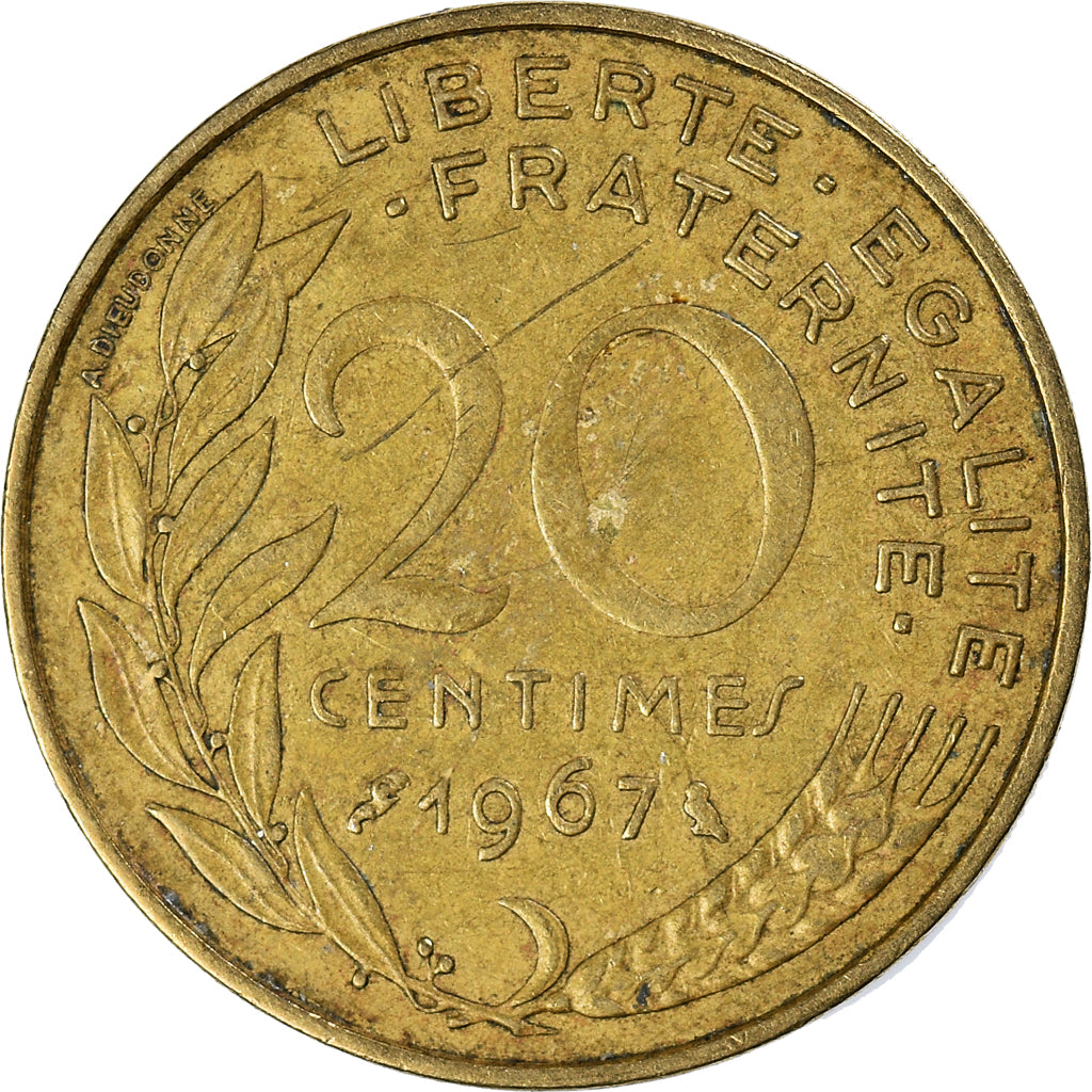 Moneta, Francia, 20 Centimes, 1967