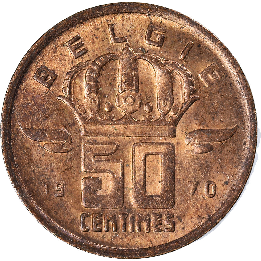 Moneta, Belgia, 50 Centimes, 1970