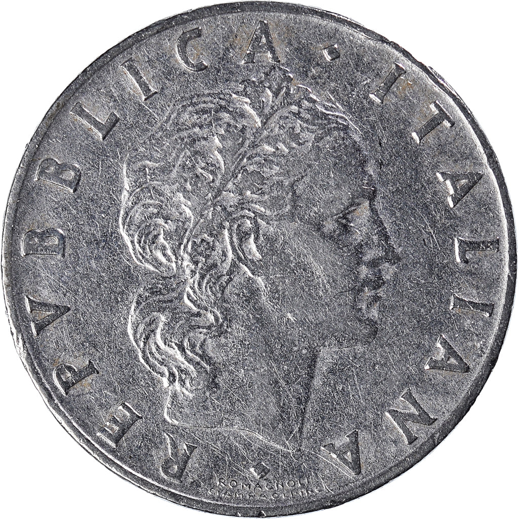 Moeda, Itália, 50 Lire, 1955