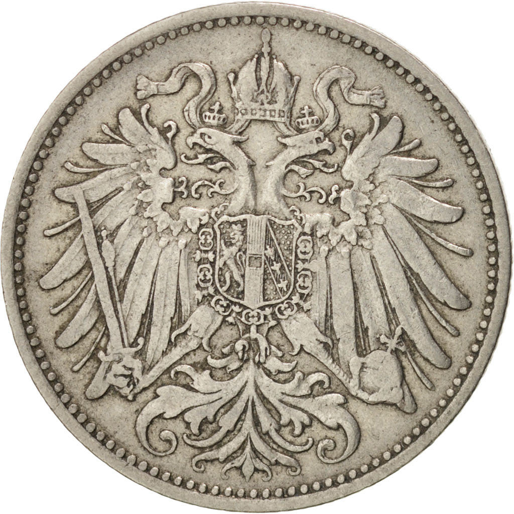 AUSTRIA, 20 Heller, 1893, KM #2803, EF(40-45), Nickel, 21, 3.98