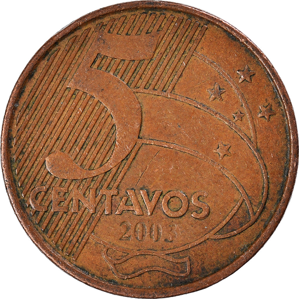 Coin, Brazil, 5 Centavos, 2003