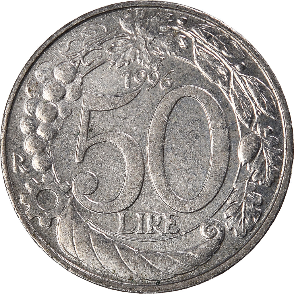 Moneda, Italia, 50 Lire, 1996