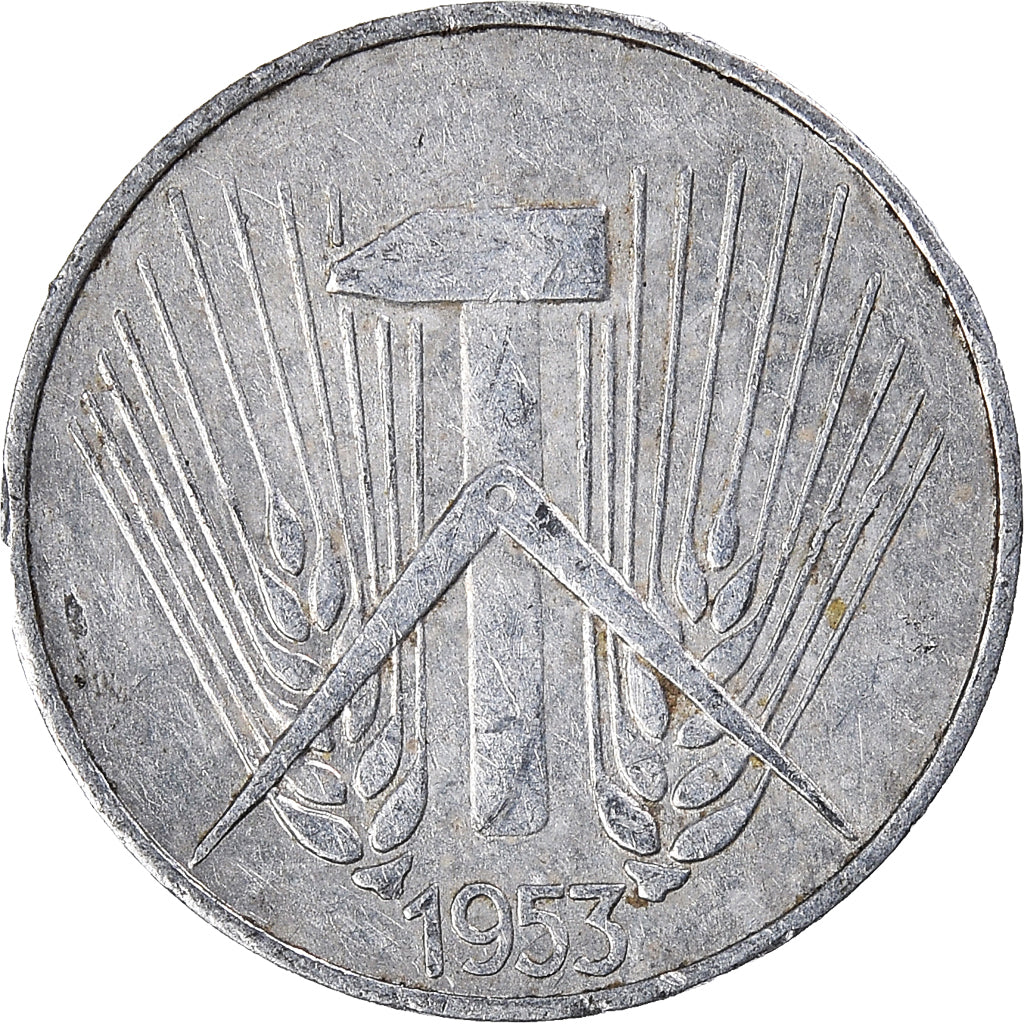 Moeda, ALEMANHA - REPÚBLICA DEMOCRÁTICA, Pfennig, 1953