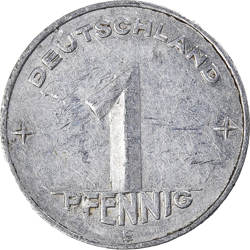 Moeda, ALEMANHA - REPÚBLICA DEMOCRÁTICA, Pfennig, 1953