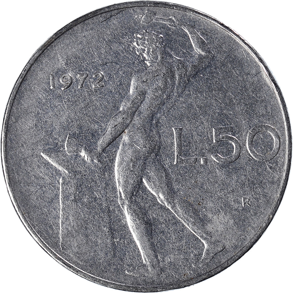 Moeda, Itália, 50 Lire, 1972