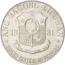 PHILIPPINES, Piso, 1981, KM #209.2, MS(60-62), Copper-Nickel, 29, 9.43