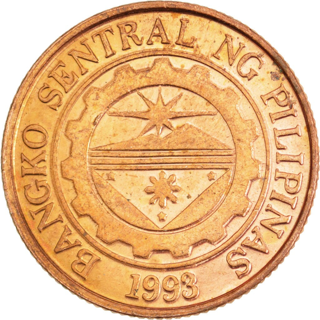 PHILIPPINES, 10 Sentimos, 1995, KM #270.1, MS(60-62), Copper Plated Steel, 17,..