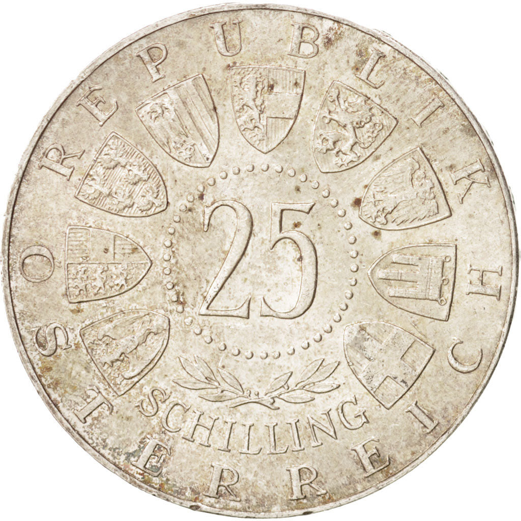 Coin, Austria, 25 Schilling, 1961, AU(55-58), Silver, KM:2891
