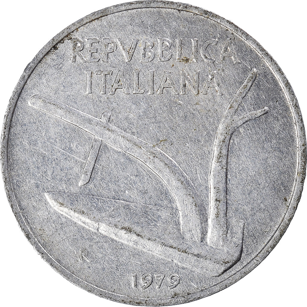 Münze, Italien, 10 Lire, 1979