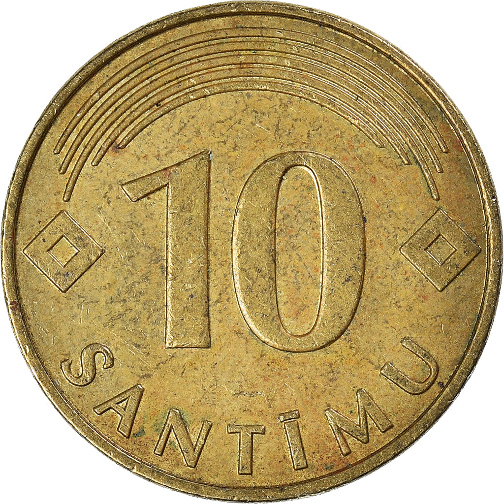 Munten, Letland, 10 Santimu, 2008