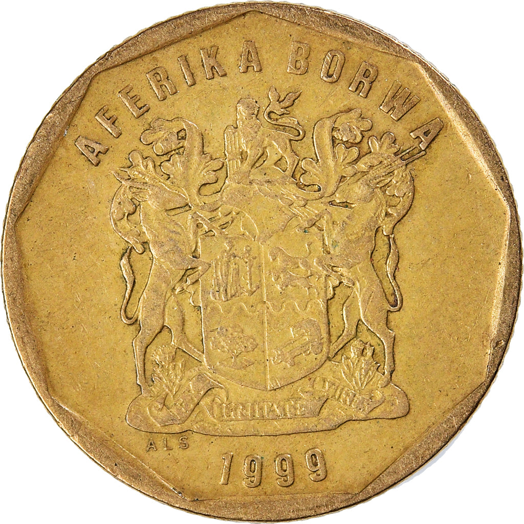 Coin, South Africa, 20 Cents, 1999