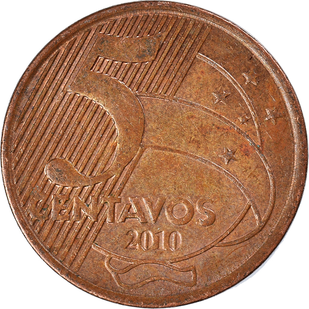 Coin, Brazil, 5 Centavos, 2010