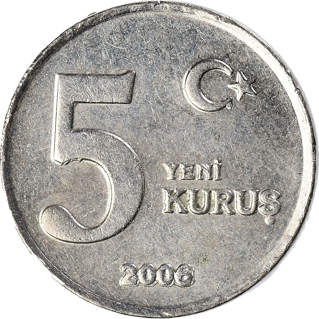 Munten, Turkije, 5 New Kurus, 2006