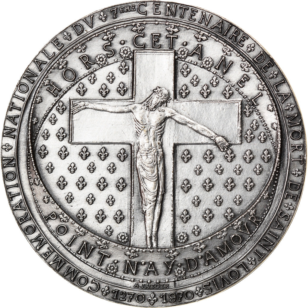 France, Médaille, 7ème Centenaire de la Mort de Saint-Louis, History, 1970, De