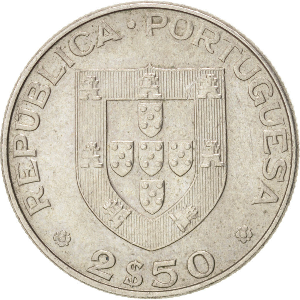 Moneta, Portogallo, 2-1/2 Escudos, 1977, BB, Rame-nichel, KM:605