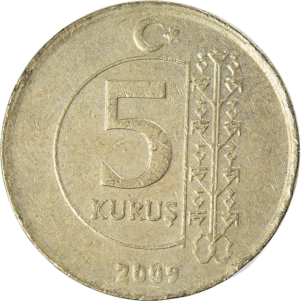 Moneta, Turchia, 5 Kurus, 2009
