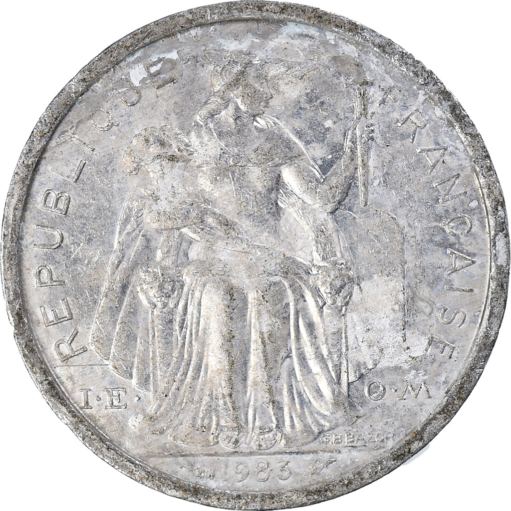 Munten, Nieuw -Caledonië, Franc, 1983