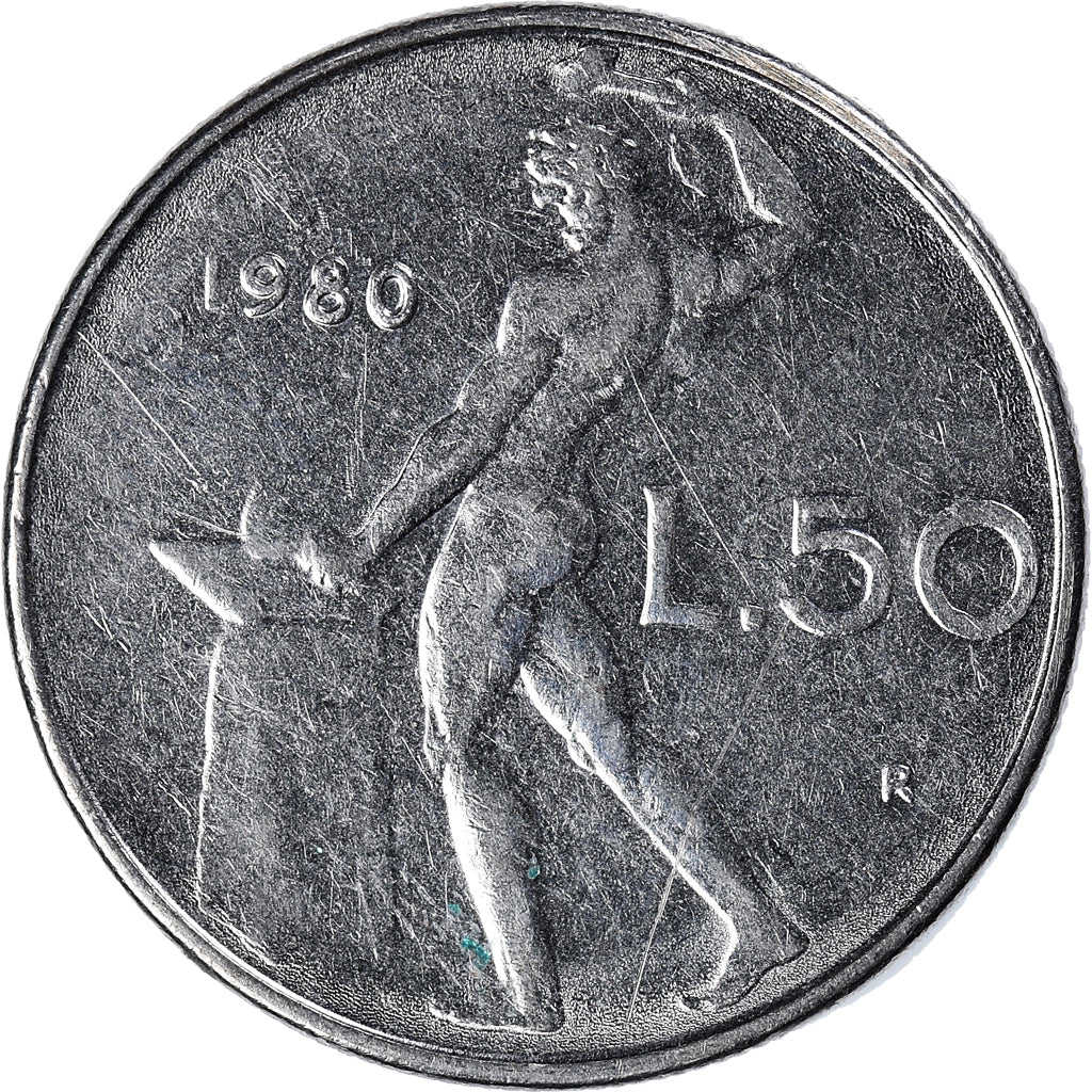 Munten, Italië, 50 Lire, 1980