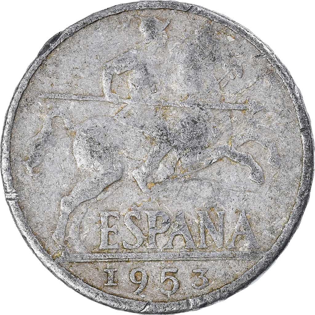 Monnaie, Espagne, 10 Centimos, 1953