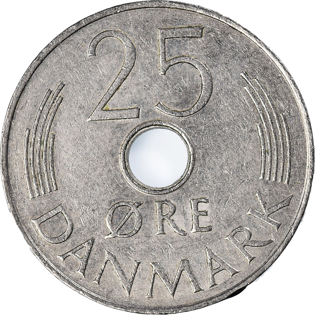Moneda, Dinamarca, 25 Öre, 1975