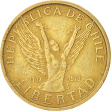 Moneda, Chile, 10 Pesos, 1986, MBC, Aluminio - bronce, KM:218.1