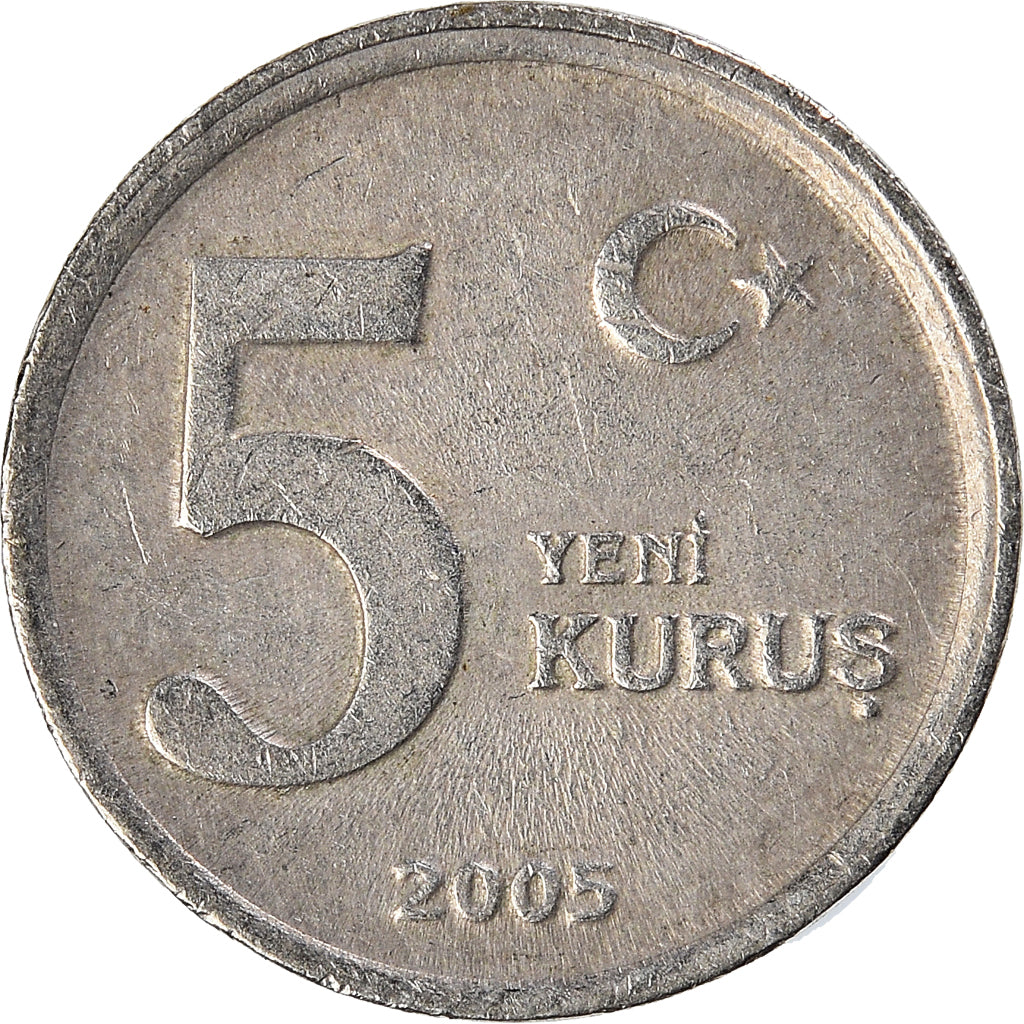 Moneta, Turchia, 5 New Kurus, 2005