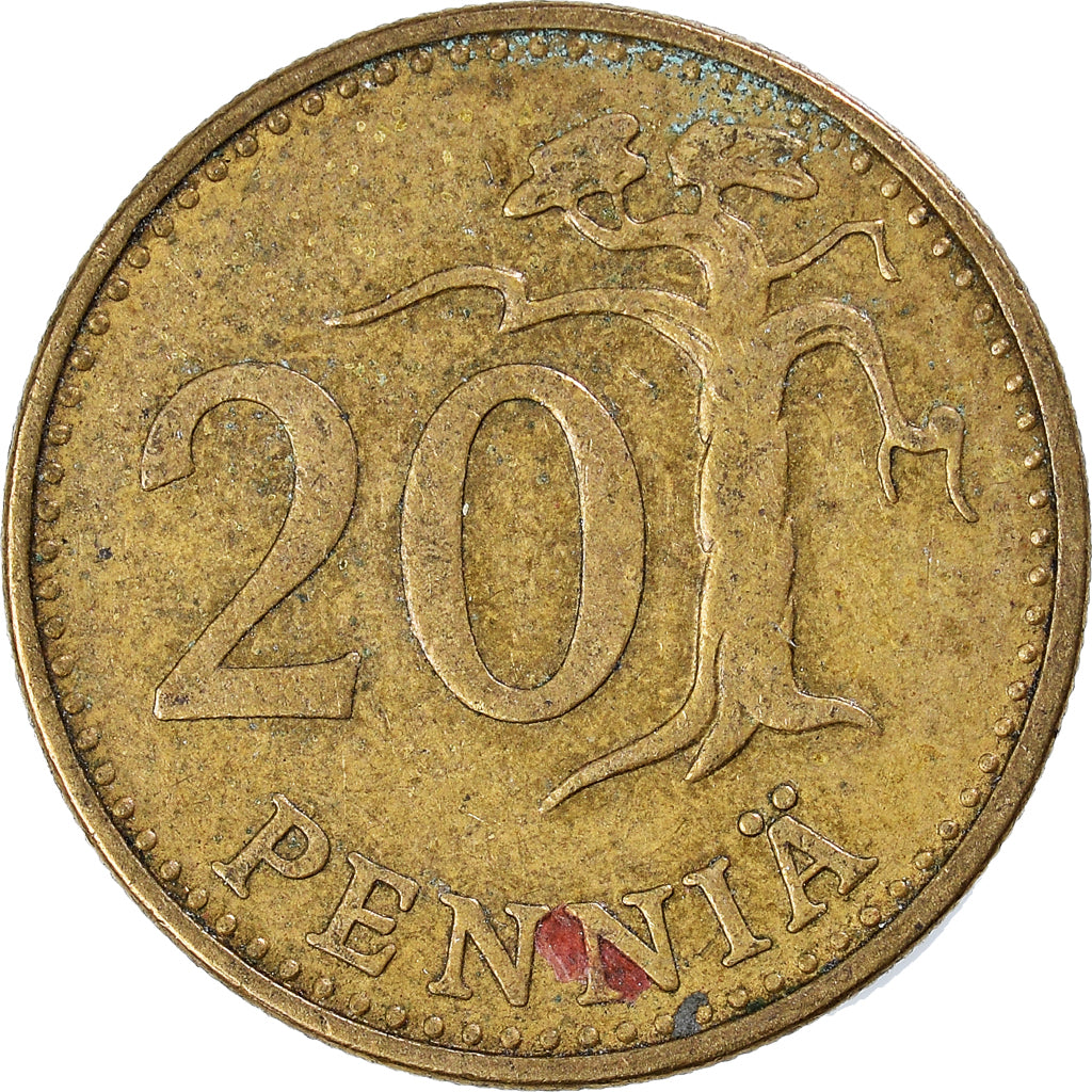 Moneta, Finlandia, 20 Pennia, 1963