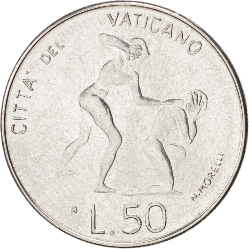 Coin, VATICAN CITY, John Paul II, 50 Lire, 1983, MS(63), Stainless Steel, KM:172