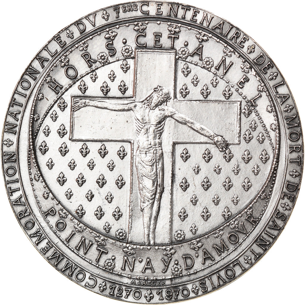 France, Medal, 7ème Centenaire de la Mort de Saint-Louis, History, 1970, De