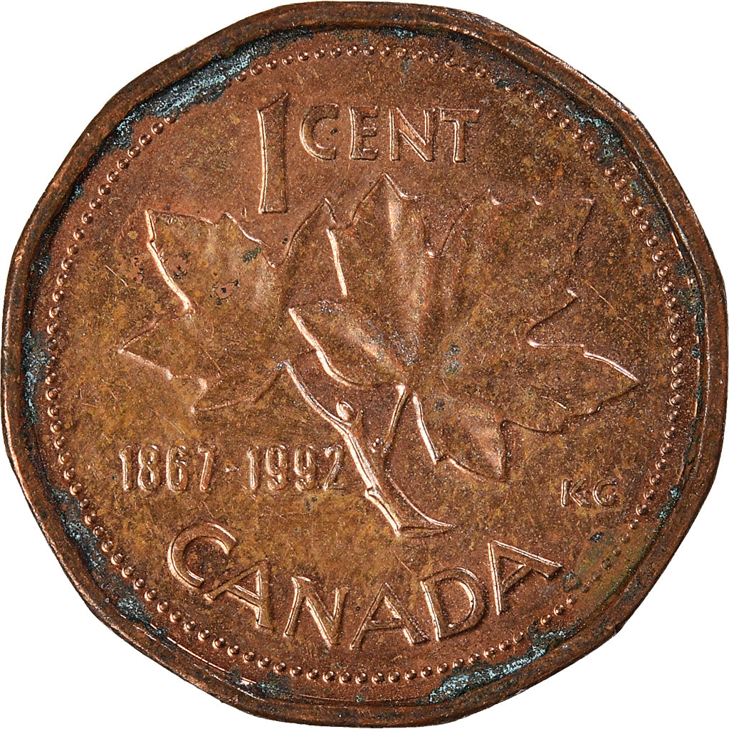 Moeda, Canadá, Cent, 1992