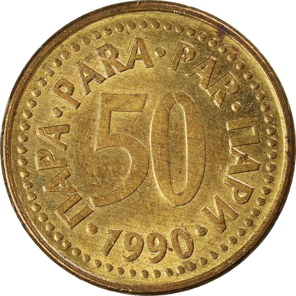 Moeda, Jugoslávia, 50 Para, 1990