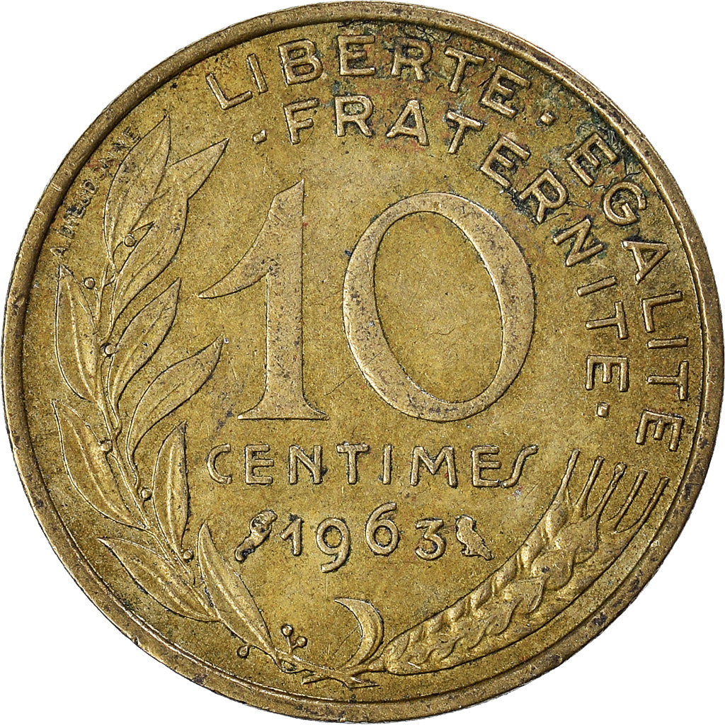 Munten, Frankrijk, 10 Centimes, 1963