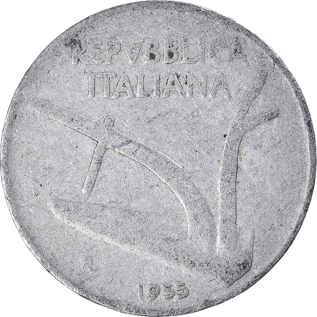 Moneta, Włochy, 10 Lire, 1955
