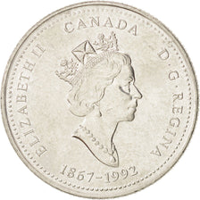 Coin, Canada, Elizabeth II, 25 Cents, 1992, Ottawa, MS(60-62), Nickel, KM:214