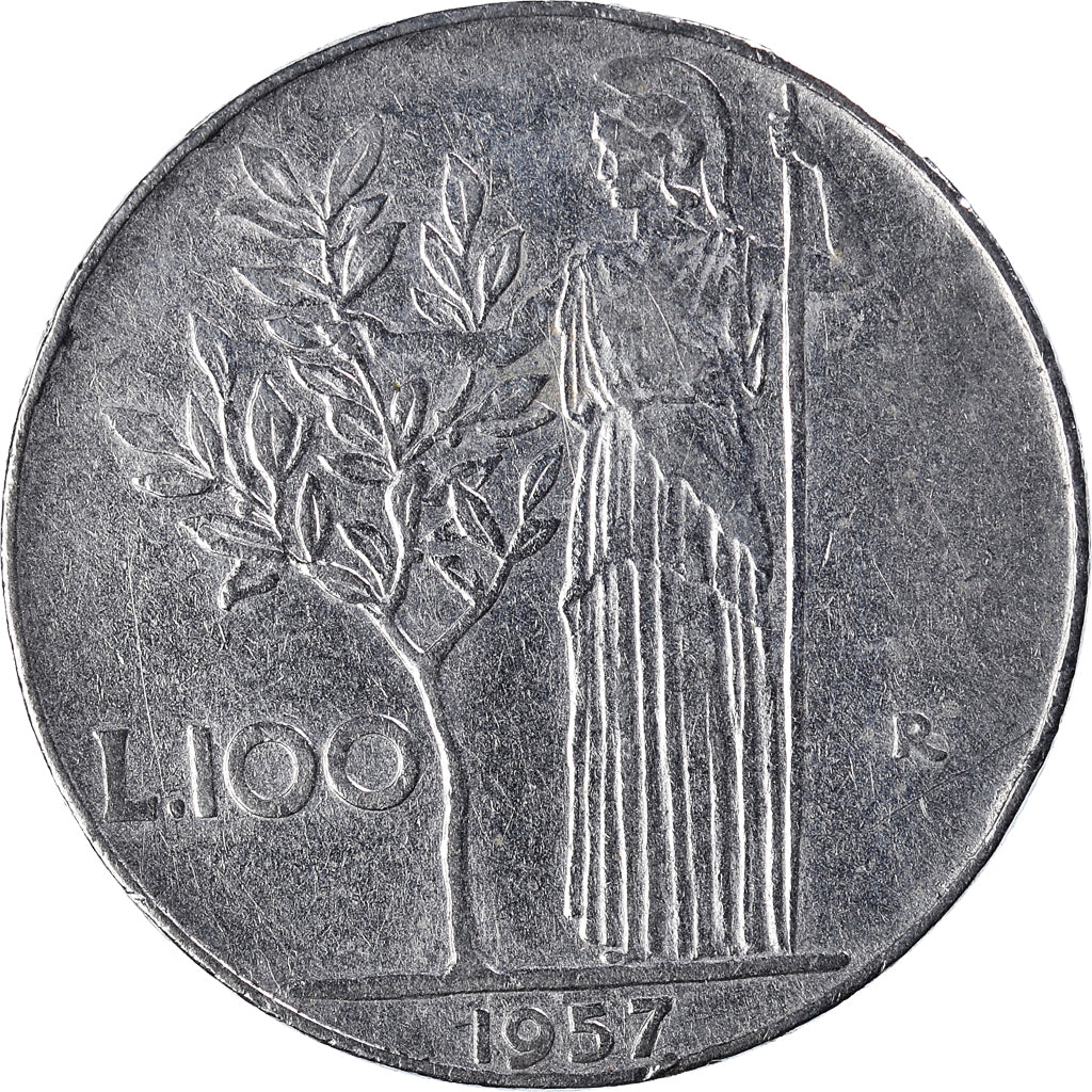 Moneda, Italia, 100 Lire, 1957