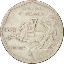COLOMBIA, 10 Pesos, 1981, KM #270, EF(40-45), Copper-Nickel-Zinc, 28.1, 10.03