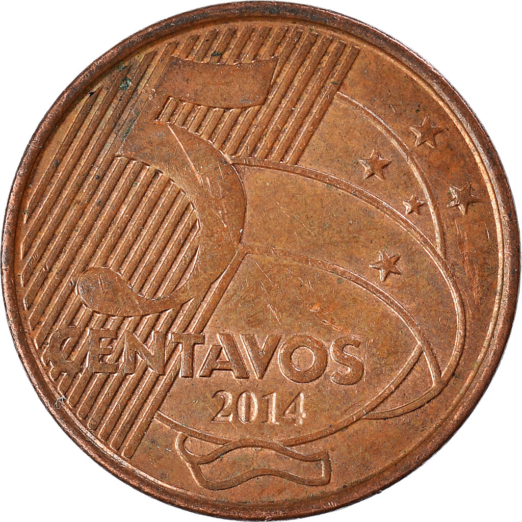 Coin, Brazil, 5 Centavos, 2014