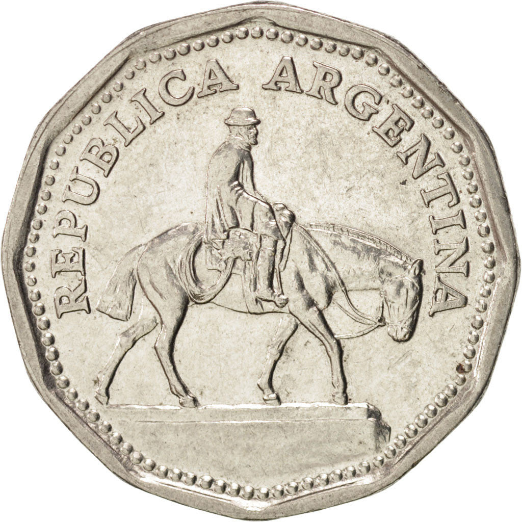 Coin, Argentina, 10 Pesos, 1963, AU(55-58), Nickel Clad Steel, KM:60