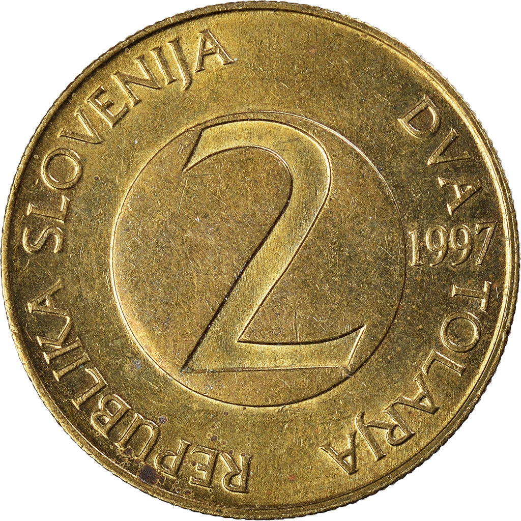 Moneta, Slovenia, 2 Tolarja, 1997