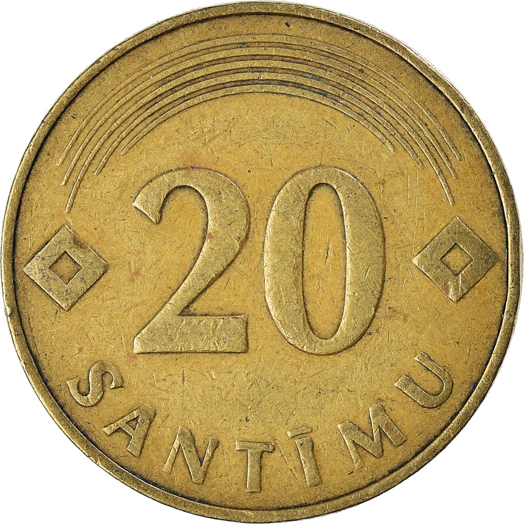 Coin, Latvia, 20 Santimu, 1992