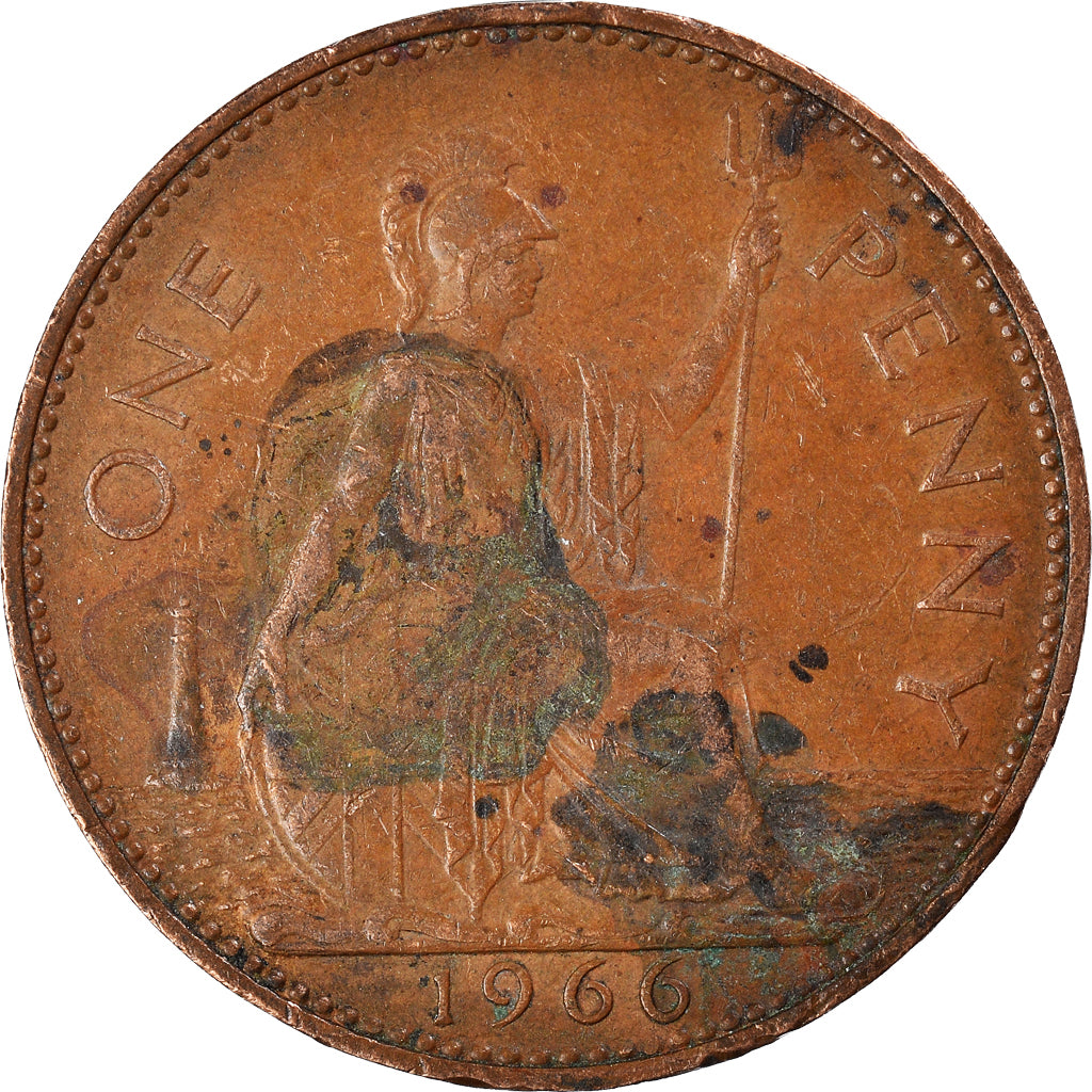 Coin, Great Britain, Penny, 1966