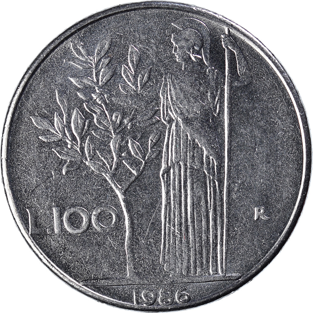 Münze, Italien, 100 Lire, 1986