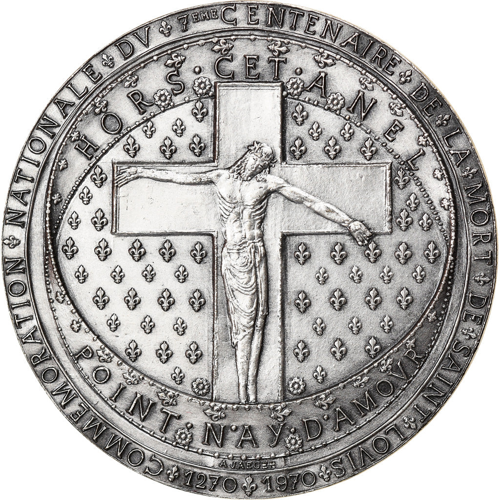 France, Medal, 7ème Centenaire de la Mort de Saint-Louis, History, 1970, De