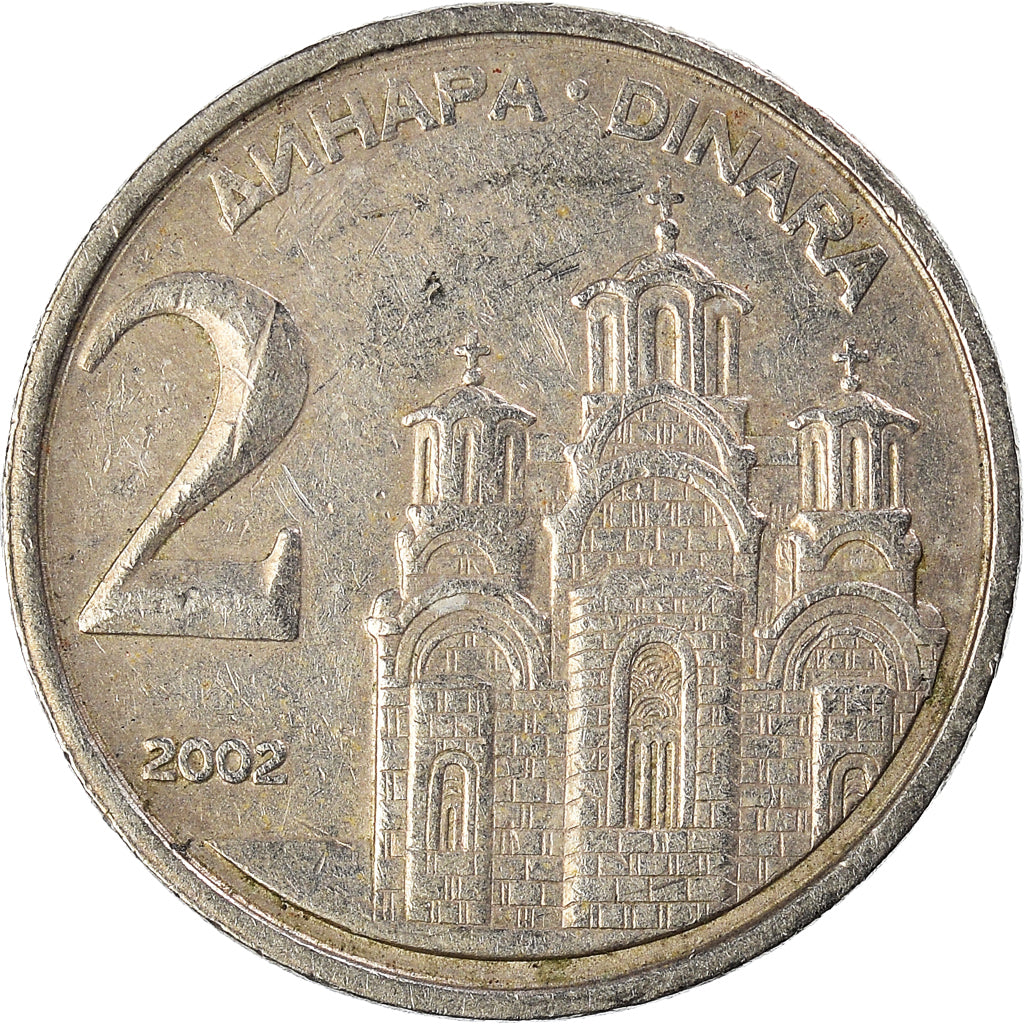 Monnaie, Yougoslavie, 2 Dinara, 2002