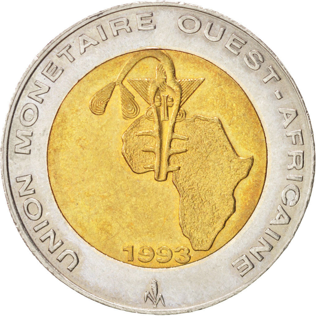 WEST AFRICAN STATES, 250 Francs, 1993, KM #13, MS(60-62), Bi-Metallic, 7.92