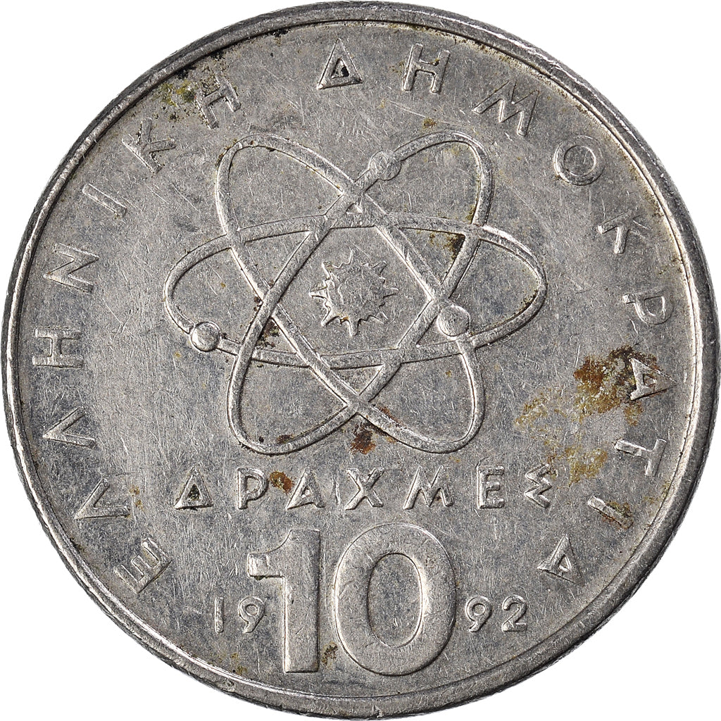 Moneta, Grecja, 10 Drachmes, 1992