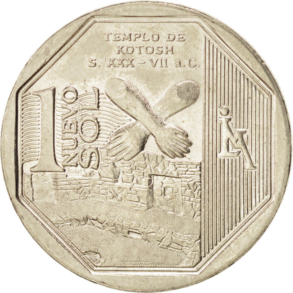 PERU, Nuevo Sol, 2013, Lima, KM #366, MS(63), Copper-Nickel-Zinc, 25.5, 7.24