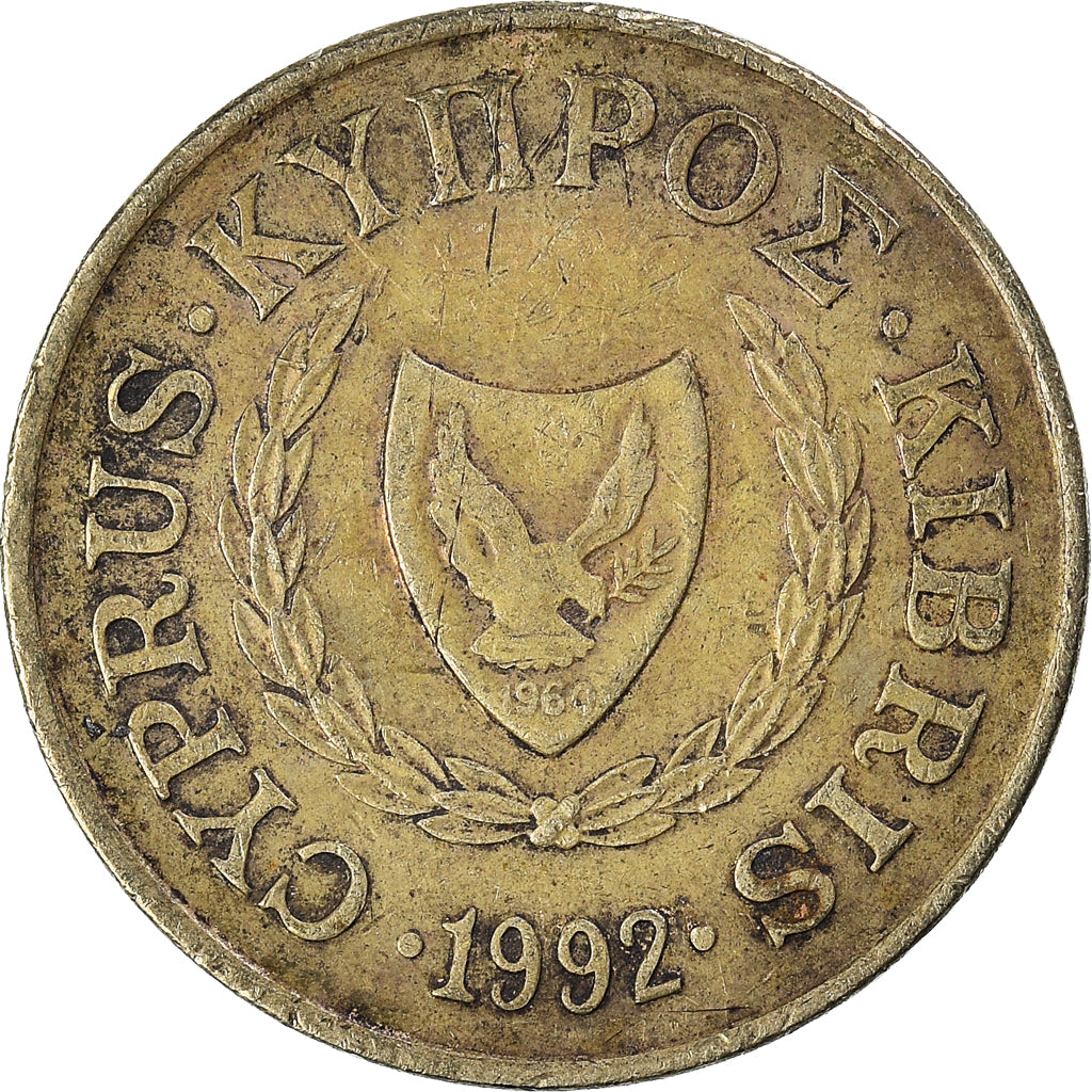 Moeda, Chipre, 5 Cents, 1992